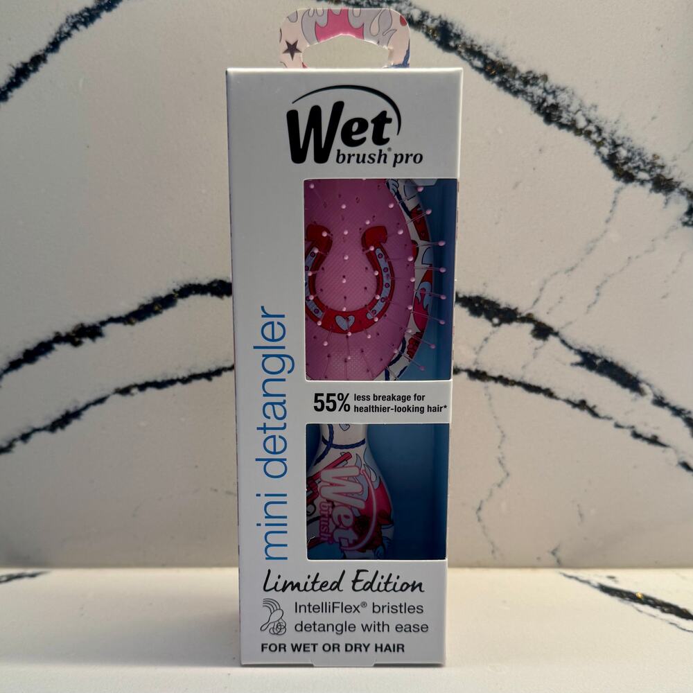 NWT Wet Brush Pro Rodeo Rebel Cowboy Mini Detangler Limited Edition